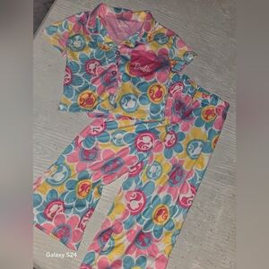 Barbie Kids Pajama Set - Pink and Blue Fun Sz 3t